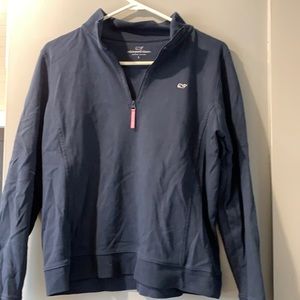 Women’s large blue vineyard vines quarter zip